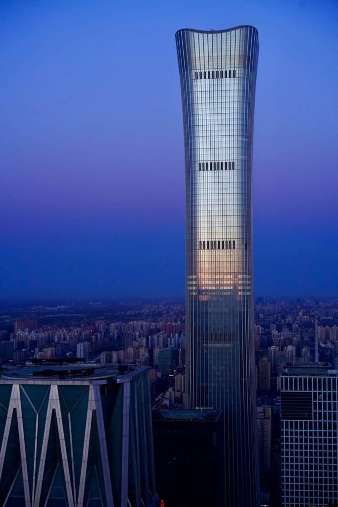 CITIC Tower in Beijing surrounded by city skyline
